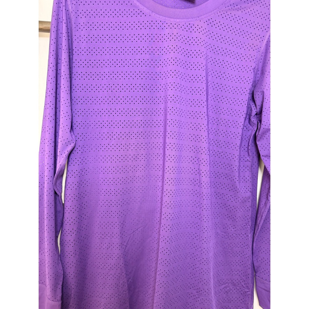 Zyia Active Purple Perforated Long Sleeve Training Top Women Large L Crew Neck - Picture 5 of 8